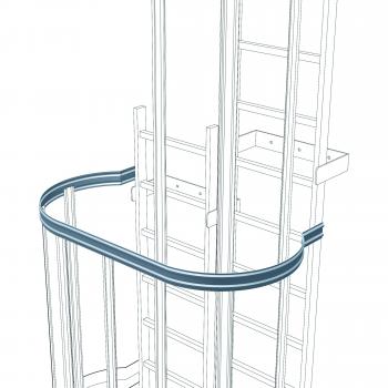 Zarges fixed ladder back guard for offset design